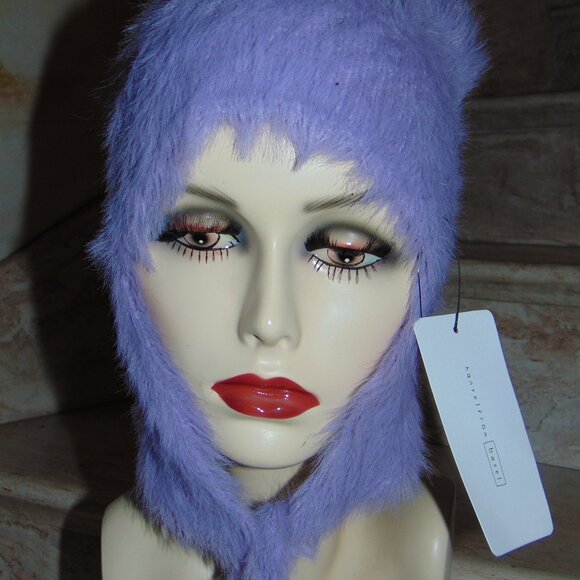 RARE Hansel from Basel Beanie Hat Lavender Prototype Fuzzy Y2K Winter Gorpcore - Picture 7 of 9